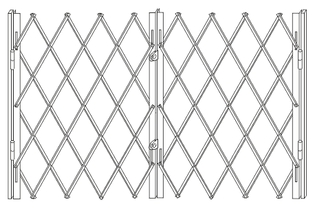 Раздвижные решетки: двухстворчатое исполнение