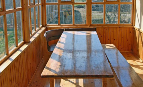 Деревянные окна для веранды на дачу с однокамерным стеклопакетом